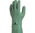 LAT50 - rukavice impregnirane, guma na podlozi od interlock pamuka. Vanjska struktura rukavice hrapava radi boljeg prijanjanja. Dužina 30cm, debljina 1,80mm. Otpornost na hemikalije i kontaktnu toplinu do 100°C tijekom 15 sekundi. EN388:2016 3121x, EN407:2004-1 Otpornost na kontaktnu toplinu, EN ISO 374-5:2016 Rukavice za zaštitu od kemikalija i mikroorganizama, EN ISO 374-1:2016 Rukavice za zaštitu od opasnih kemikalija i mikroorganizama TipA : 
A	6 > 480 mn	Metanol (A) CAS 67-56-1
K	6 > 480 mn	Natrijev hidroksid 40 % (K ) CAS 1310-73-2
L	4 > 120 mn	Sumporna kiselina 96 % (L ) CAS 7664-93-9
M	5 > 240 mn	Dušična kiselina 65% (M) CAS 7697-37-2
N	4 > 120 mn	Octena kiselina 99% (N) CAS 64-19-7
P	6 > 480 mn	Vodikov peroksid 30% (P) 7722-84-1
T	6 > 480 mn	Formaldehid 37% (T) CAS 50-00-0