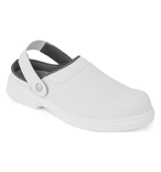 FW82 S2 - dostupna u CRNOJ i BIJELOJ boji. 
Varijanta zaštitne sandale sa odvojivim stražnjim remenom, može se nositi sa i bez kaiša. Zaštitni model sa čeličnom kapicom od lagane mikrofibre za medicinsku i prehrambenu industriju. Gornjište od mikrofibre koja se jednostavno čisti praktično je, sigurno i izdržljivo. Potplat PU otporan na ulje i gorivo, na klizanje-sprečava klizanje i spoticanje na keramičkim i čeličnim površinama. Apsorbira energiju u predjelu pete. Strojno pranje do 30°C. Pogodno za vegane. EN ISO 20345:2011 S2  SB AE WRU