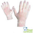 VINIL - rukavice jednokratne od vinila, puderisane, bez silikona. Isporučuju se u pakovanju od 100 komada ili 50 pari. 
Pogodne za kontakt sa hranom u prehrambenoj industriji kao i za upotrebu u farmaceutskoj industriji. Veličina:S-XL